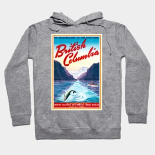 Vintage Travel Poster Canada British Columbia Hoodie